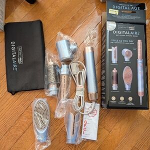 InfinitiPRO by Conair DigitalAire Wet-to-Dry Styling Wand - Light Blue/Rose Gold